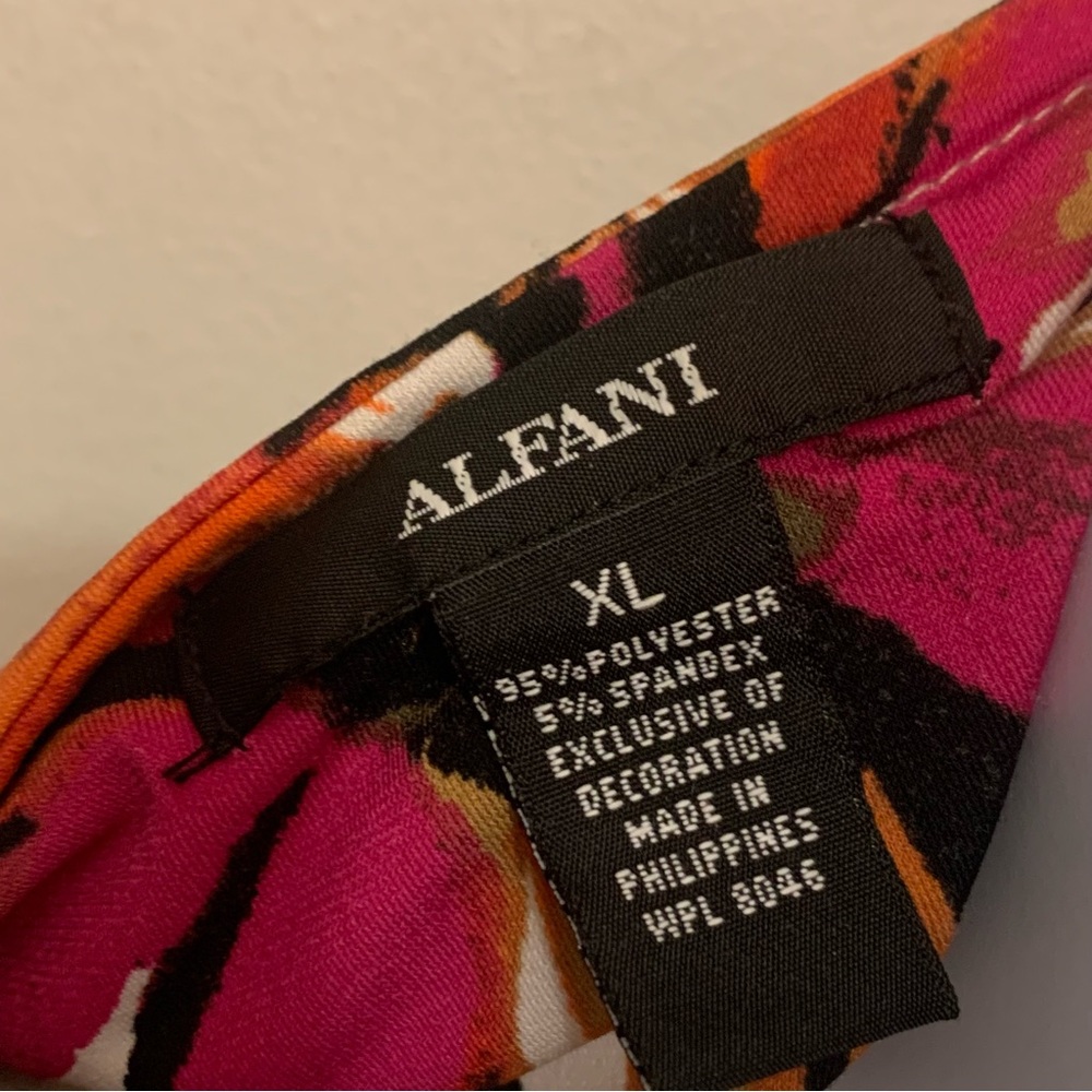 Alfani Floral Tunic 3/4 Sleeve Top Sz XL - Picture 11 of 11